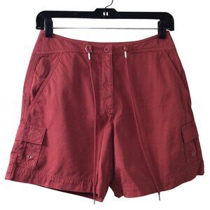 Talbots Shorts Women’s 4 P Petite Red Orange Cargo Utility Rust Brick Casual 4P